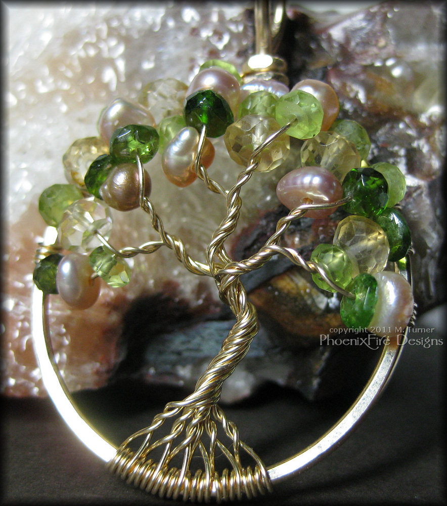 custom-birthstone-gold1a custom birthstone family tree tree of life pendant may june august november mother's gift christmas in gold