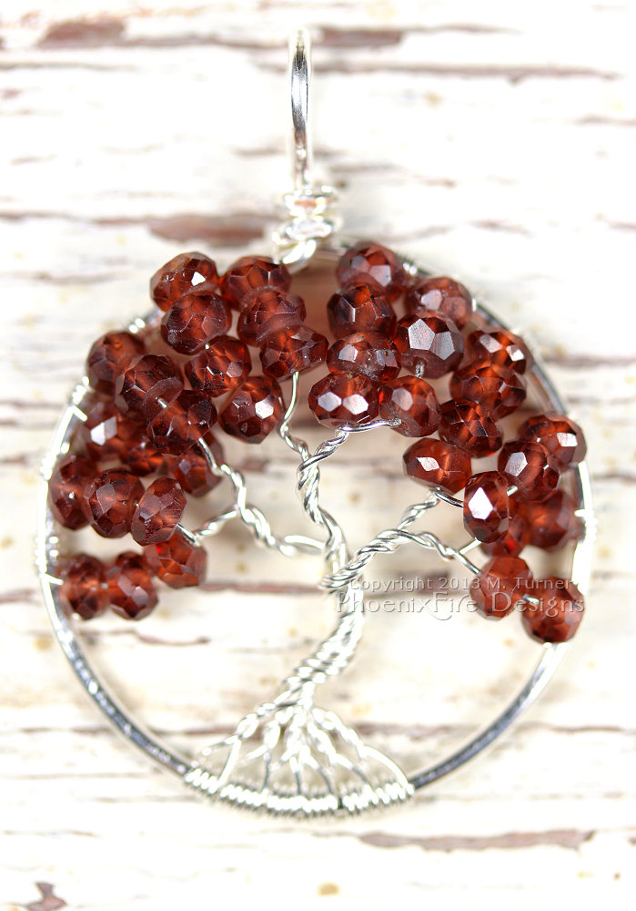 Garnet is a natural, semi-precious gemstone associated with the planet Mars, the zodiac sign of Aquarius and the birthstone of the month of January. Considered the stone of good luck in business, it's also said to increase your self-esteem when worn as jewelry. It's also the stone associated with the first chakra (base of the spine.) It's rich, deep and intense color is unique and beautiful. 