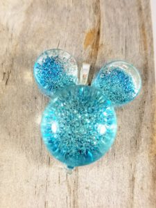handmade glitter resin pendant mickey mouse ear balloon pendant necklace