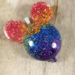 handmade rainbow glitter mouse ear balloon pendant necklaces