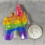handmade Rainbow Glitter Cinderella Castle disney jewelry pendant disney necklace rainbow castle, disneybound, disney bounding