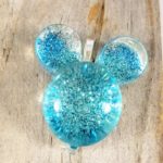 handmade glitter resin pendant mickey mouse ear balloon pendant necklace